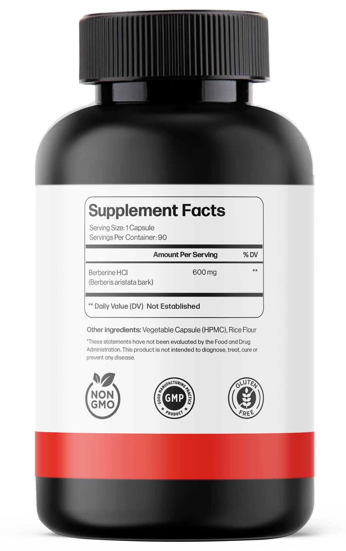 Ultra6 Nutrition Berberine HCl Capsules 600mg in a hand