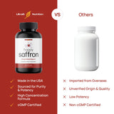 Ultra6 Nutrition Saffron Extract Capsules with measuring spoon