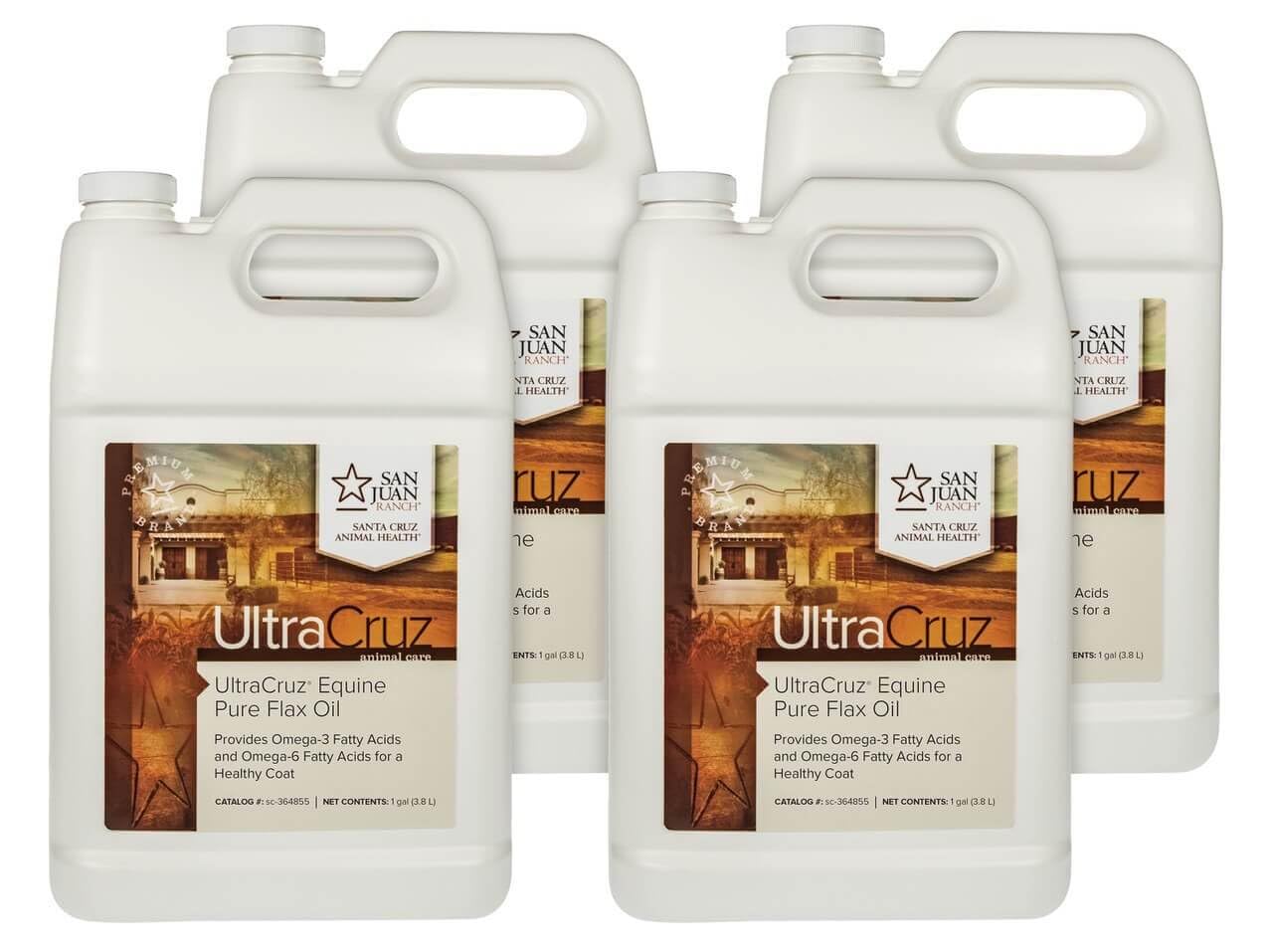 UltraCruz Equine Flax Oil Supplement bottle side view
