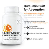 UltraCur Curcumin Supplement vegetarian capsules in a bottle
