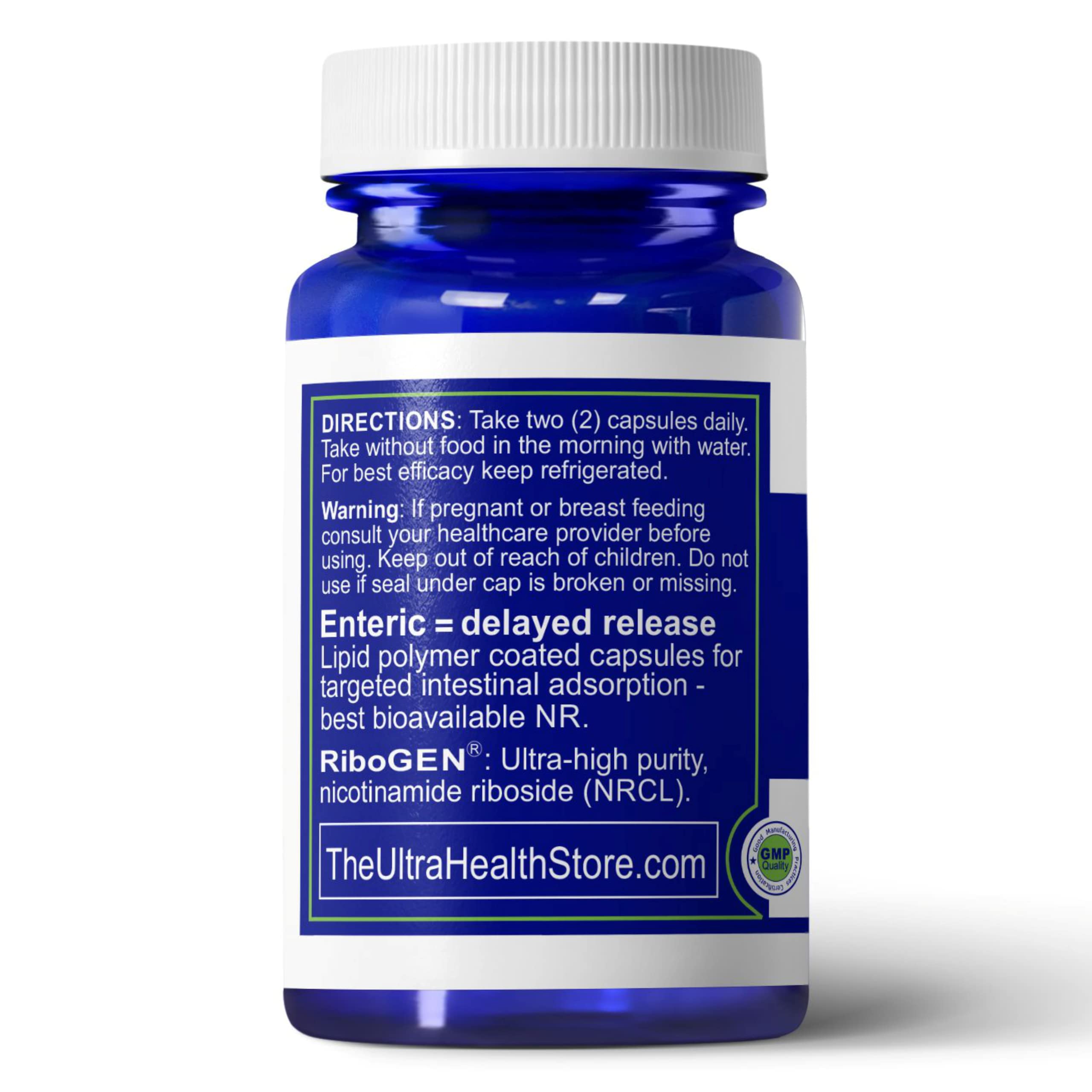 UltraHealth Niacin B3 Supplement back view with ingredient list