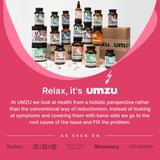 UMZU B-Complex supplement bottle on a kitchen counter