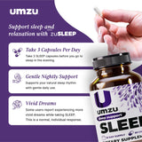 UMZU Capsules displayed with a calming background