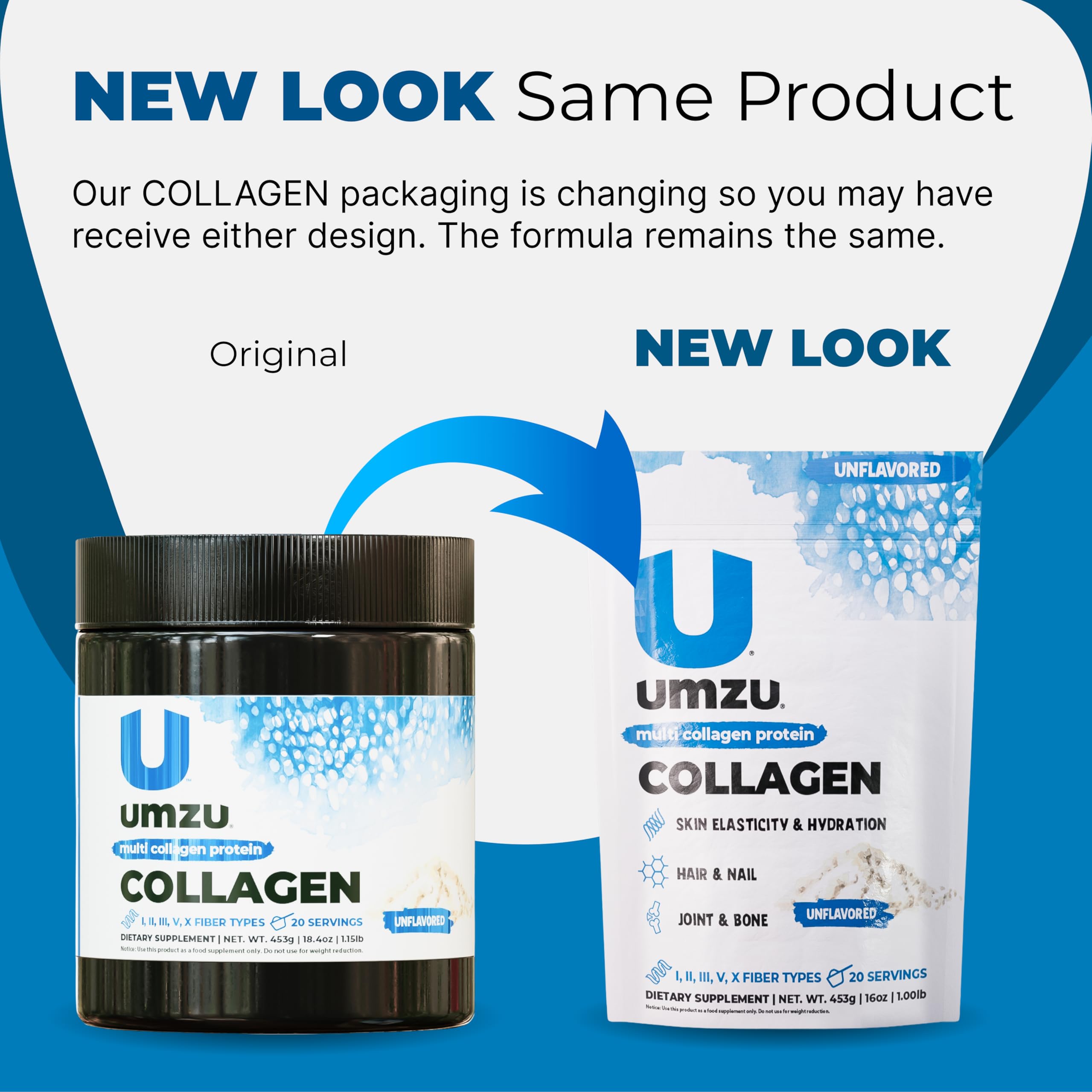 UMZU Collagen Powder lifestyle scene with ingredients