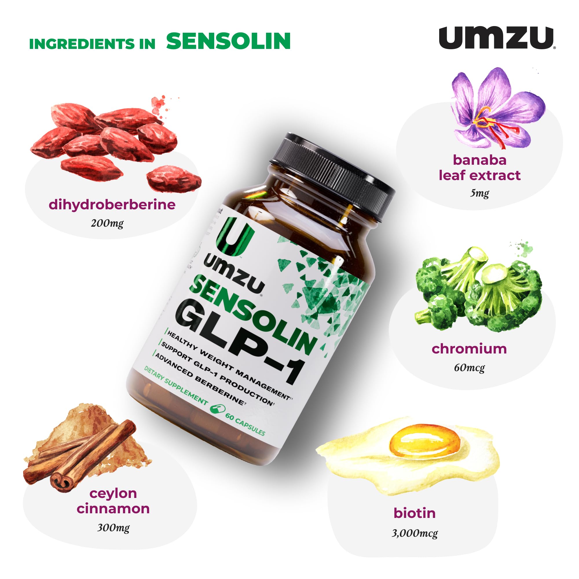 UMZU Daily Wellness Supplement ingredients close-up