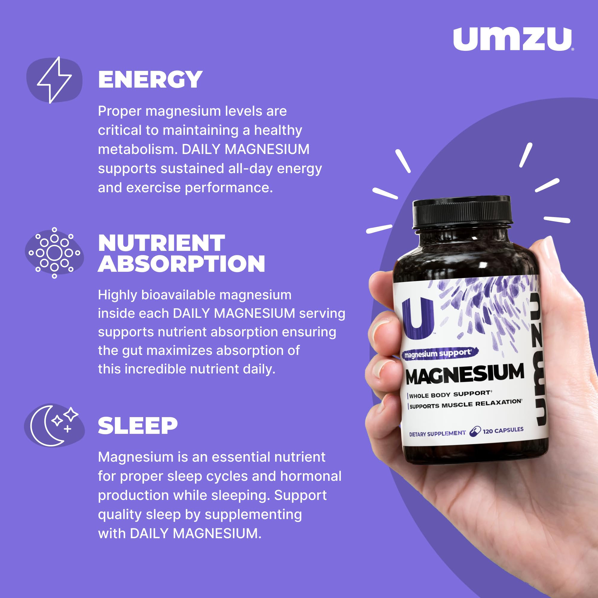 UMZU Magnesium Supplement 349g side view