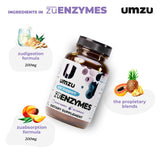 UMZU Multi-Enzymes back view of packaging