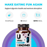 UMZU Multi-Enzymes ingredients list close-up