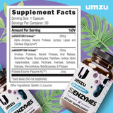 UMZU Multi-Enzymes side view of packaging