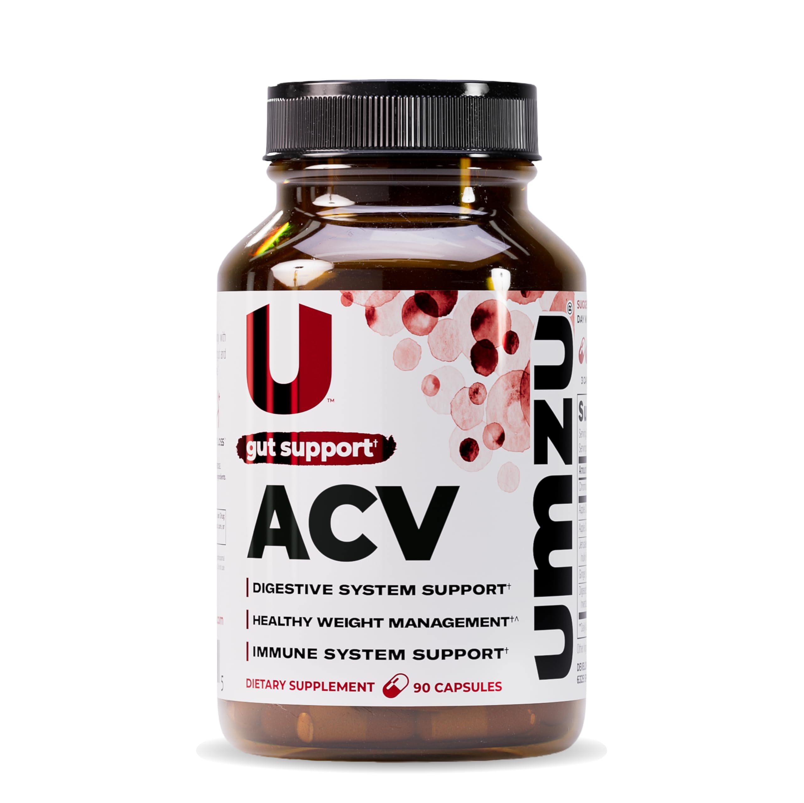 UMZU Prebiotic Apple Cider Vinegar Capsules front view with packaging