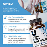 UMZU Probiotic Supplement on a wooden table