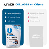 UMZU zuCollagen scoop on a kitchen counter