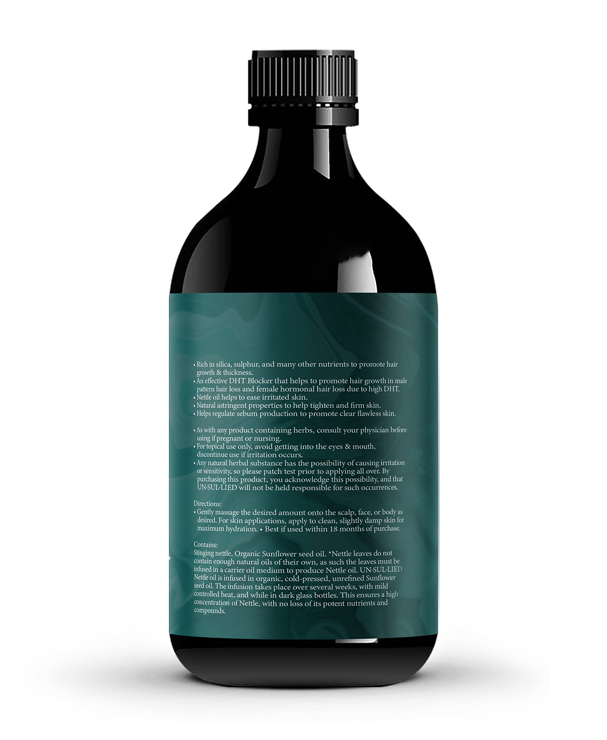 UN·SUL·LIED Nettle Herbal Supplement 255g with measuring spoon