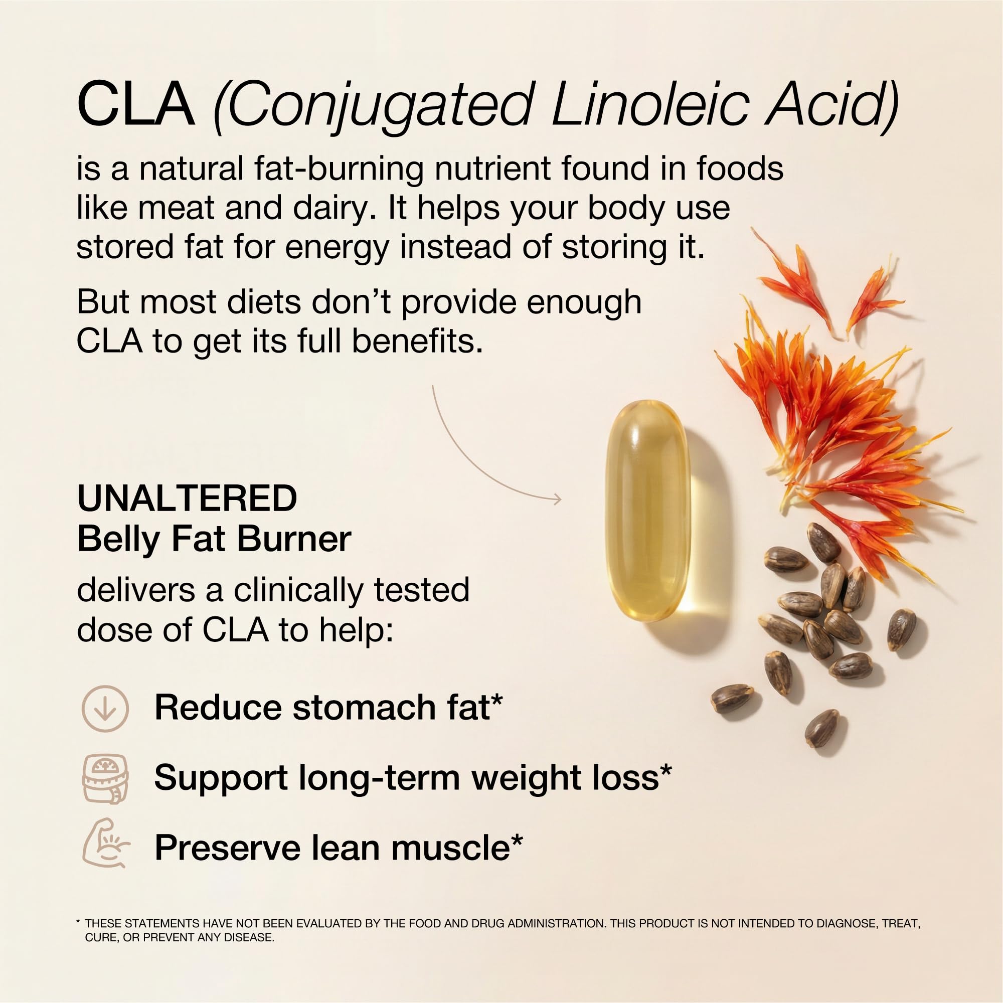 UNALTERED CLA Fat Burner on kitchen counter