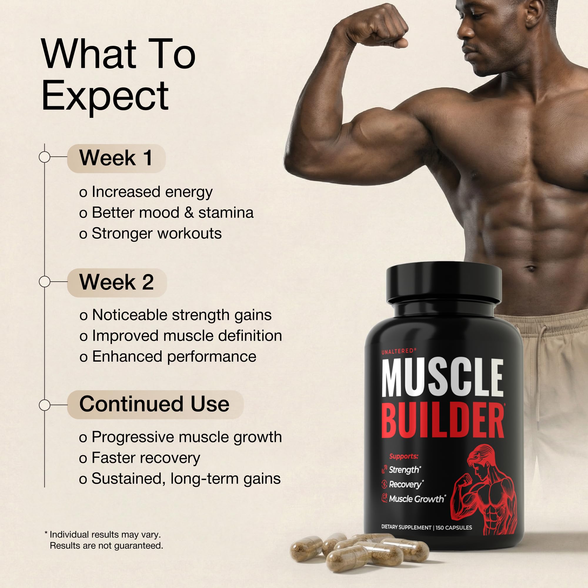 UNALTERED Tribulus Terrestris Supplement capsules close-up