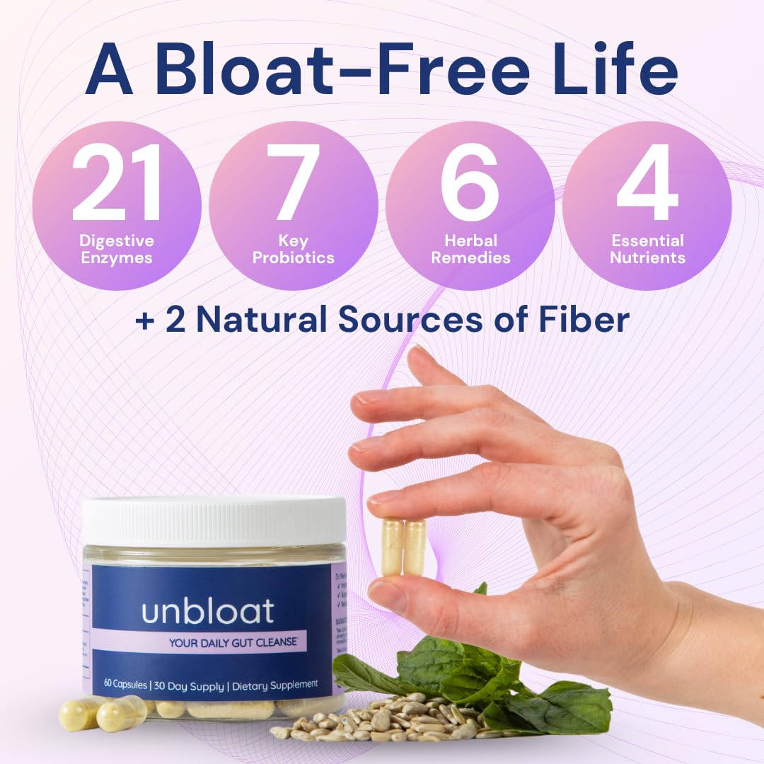 Unbloat Multi-Enzyme Supplement capsules close-up