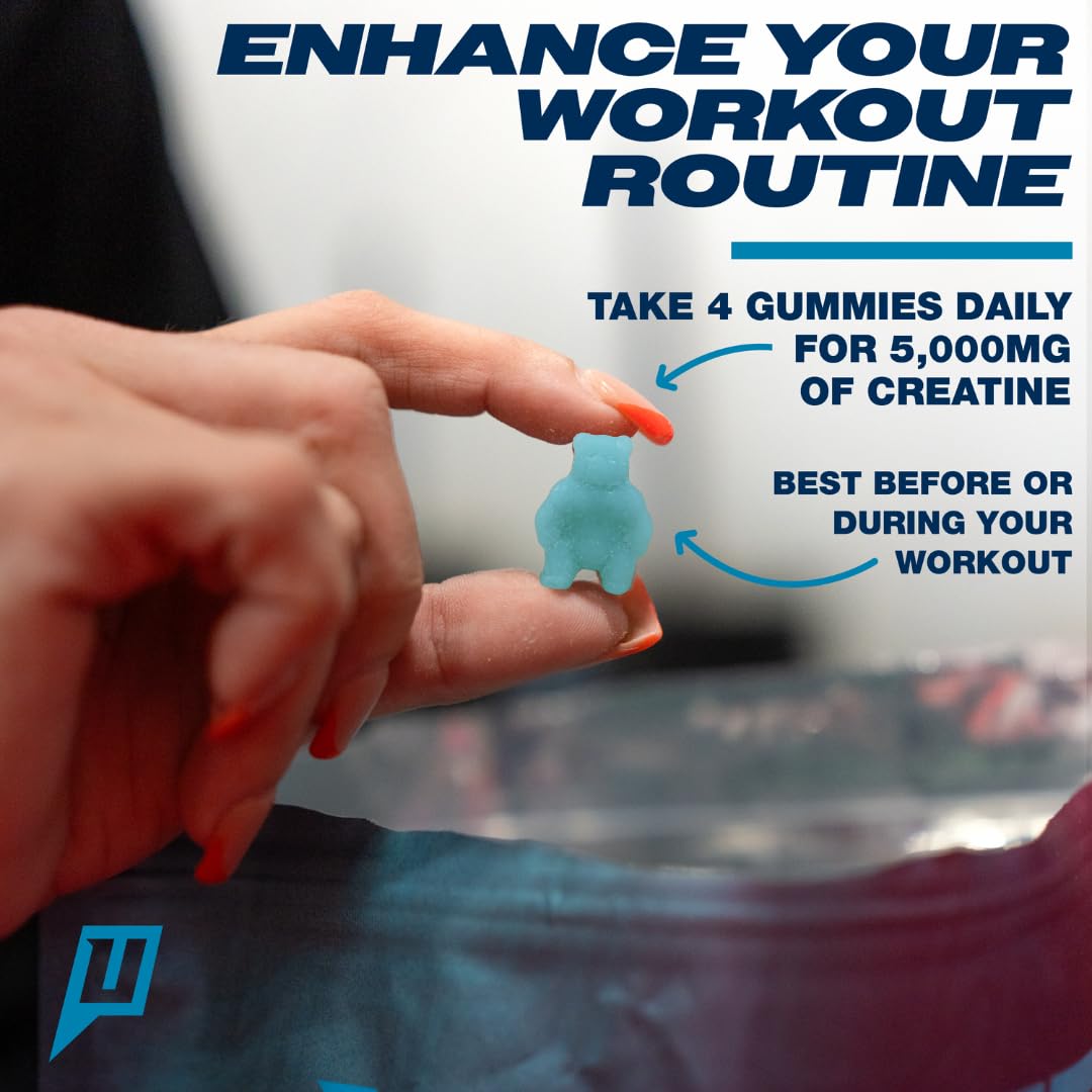 Uncaged Performance Creatine Gummies in a bowl