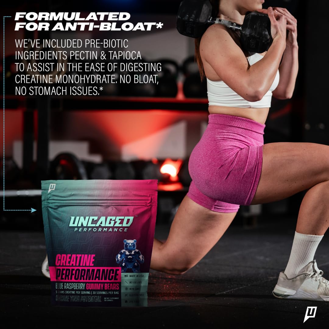 Uncaged Performance Creatine Gummies nutritional information