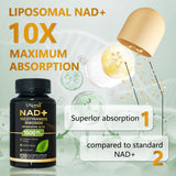 UNcena Liposomal NAD Supplement 1500mg bottle back view