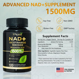 UNcena Liposomal NAD Supplement 1500mg on a wooden table
