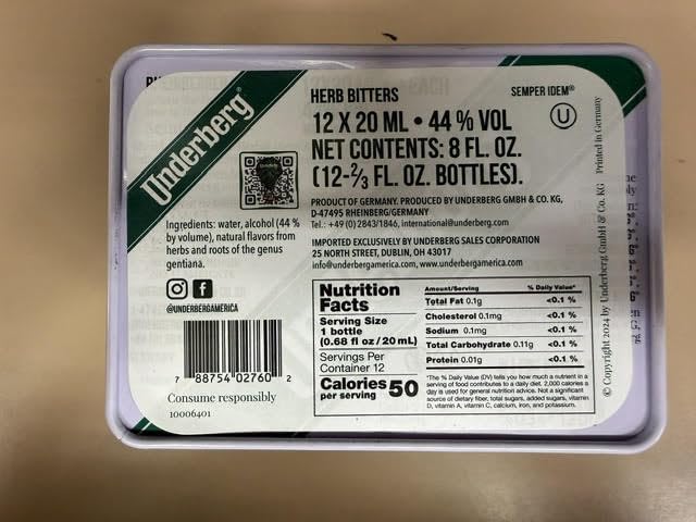 Underberg 2025 Annual Collector Tin top view