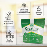Unflavoured creatine powder dissolving in water