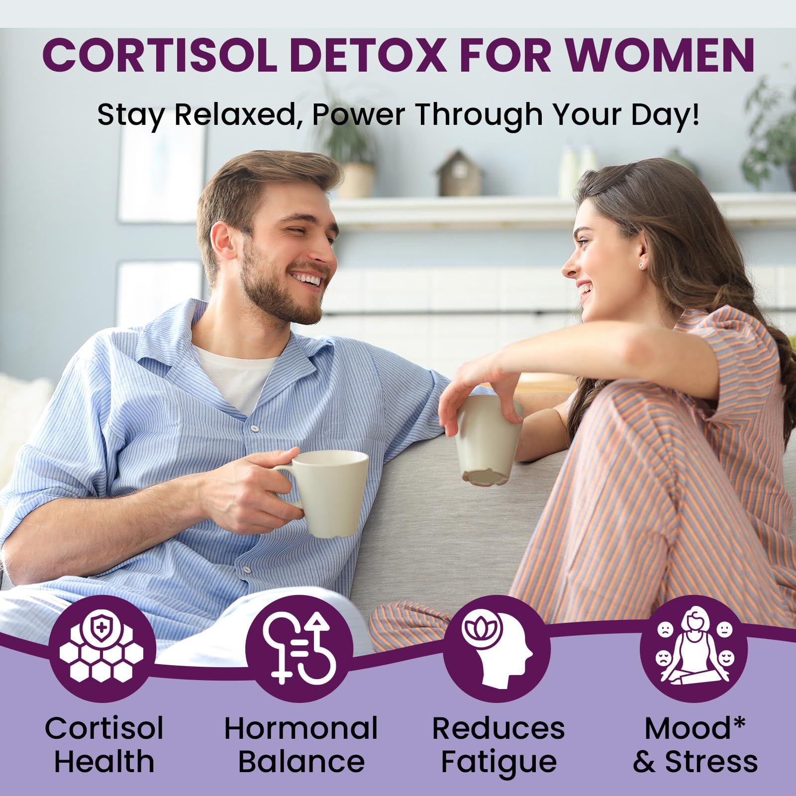 Uniisyunm Ashwagandha 16-IN-1 Cortisol Supplements with a glass of water