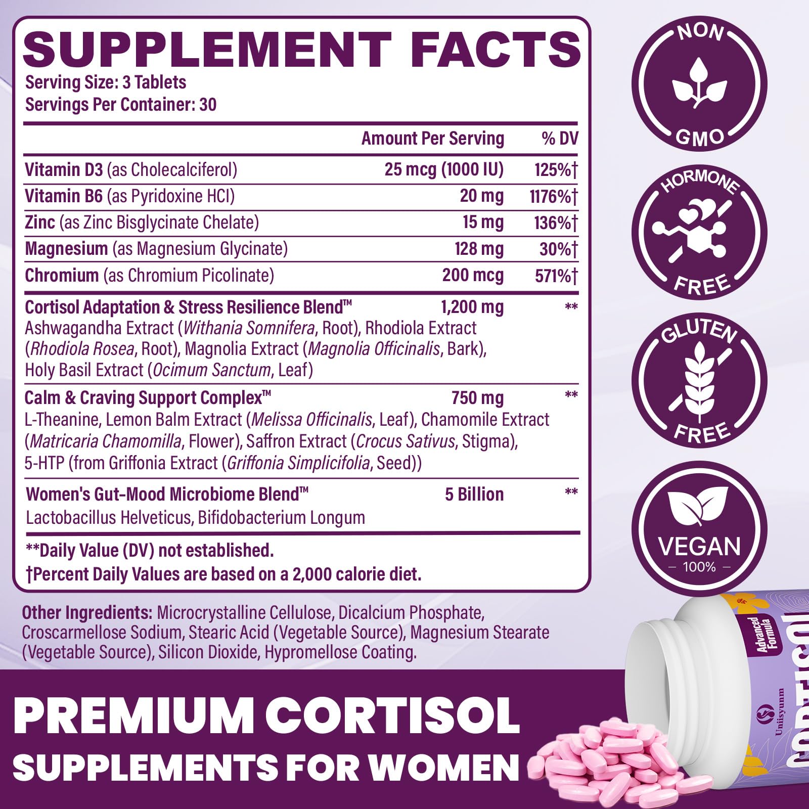 Uniisyunm Ashwagandha supplement bottle with label
