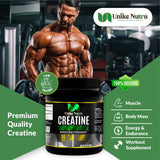 Unike Nutra Micronized Creatine Monohydrate Powder 500g side view