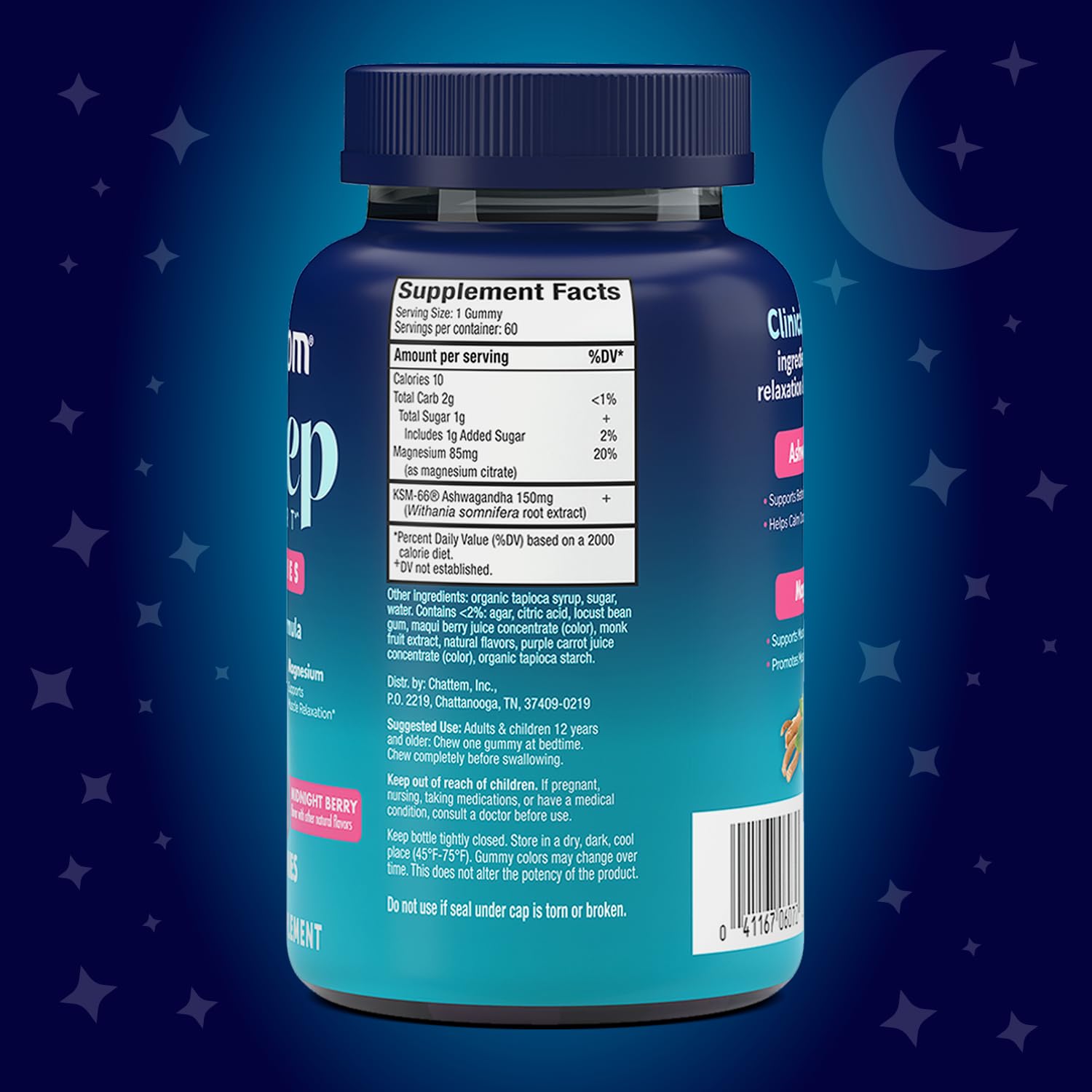 Unisom Gummies packaging with nutritional information