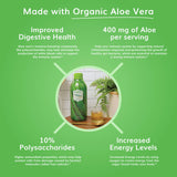 Univera Aloe Select Mango 1129g bottle with mango fruit background
