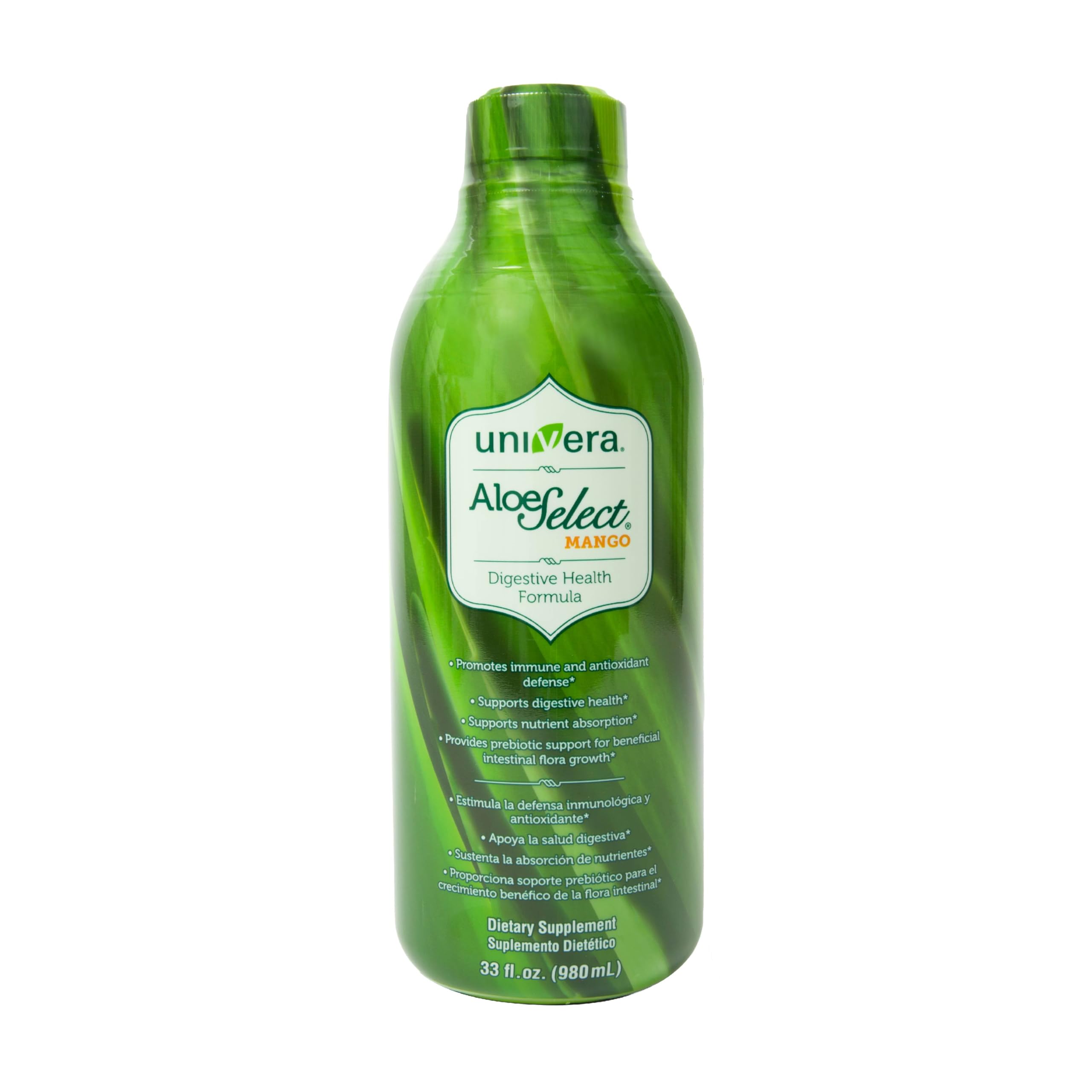 Univera Aloe Select Mango 1129g label close-up