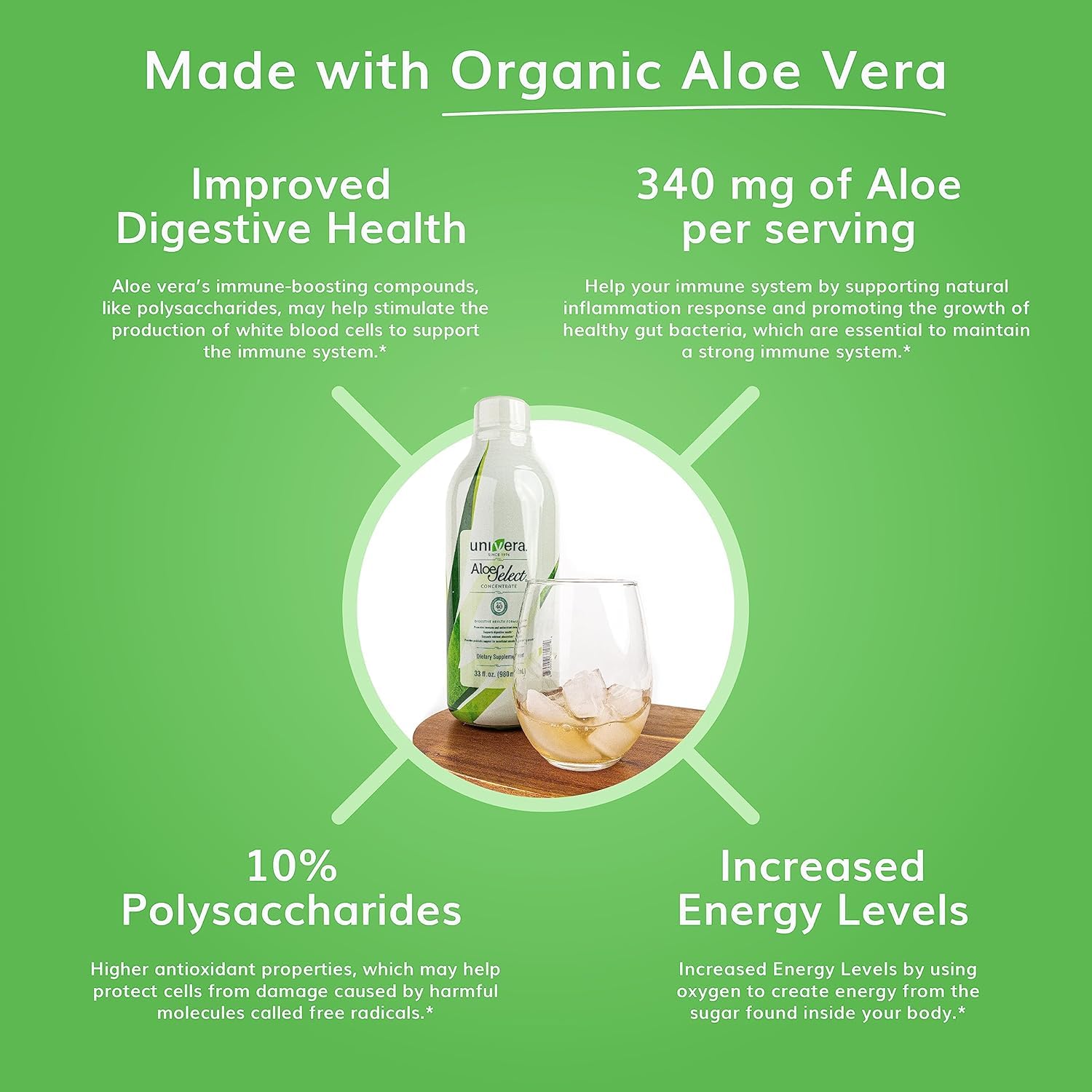 Univera Aloe Select Original 1120g bottle side view