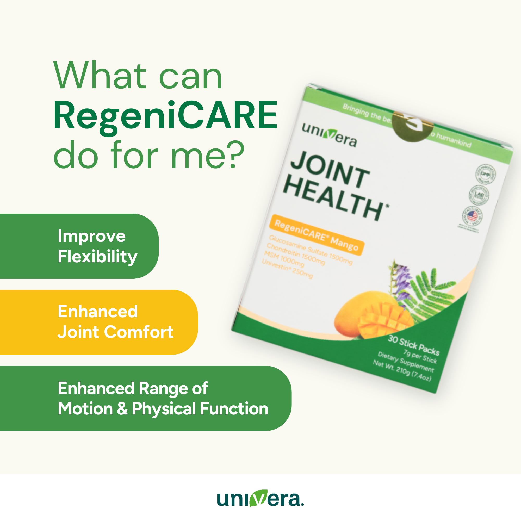 Univera Joint Support Drink Mix packaging front view