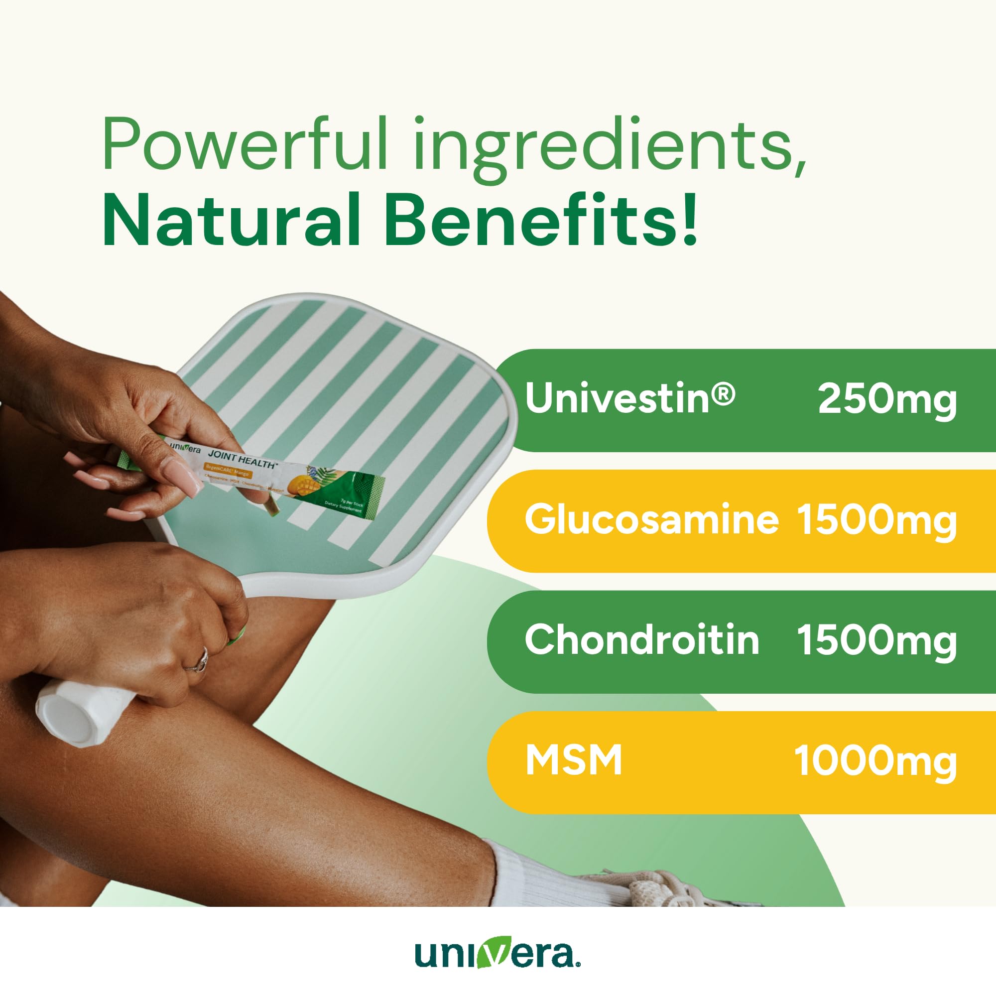 Univera Joint Support Drink Mix stick pack opened