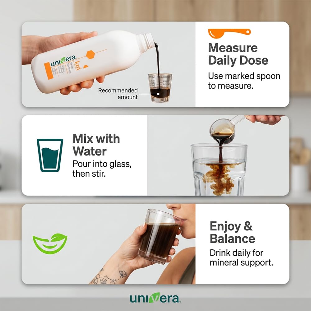 Univera Liquid Potassium Supplement 907g on a kitchen counter