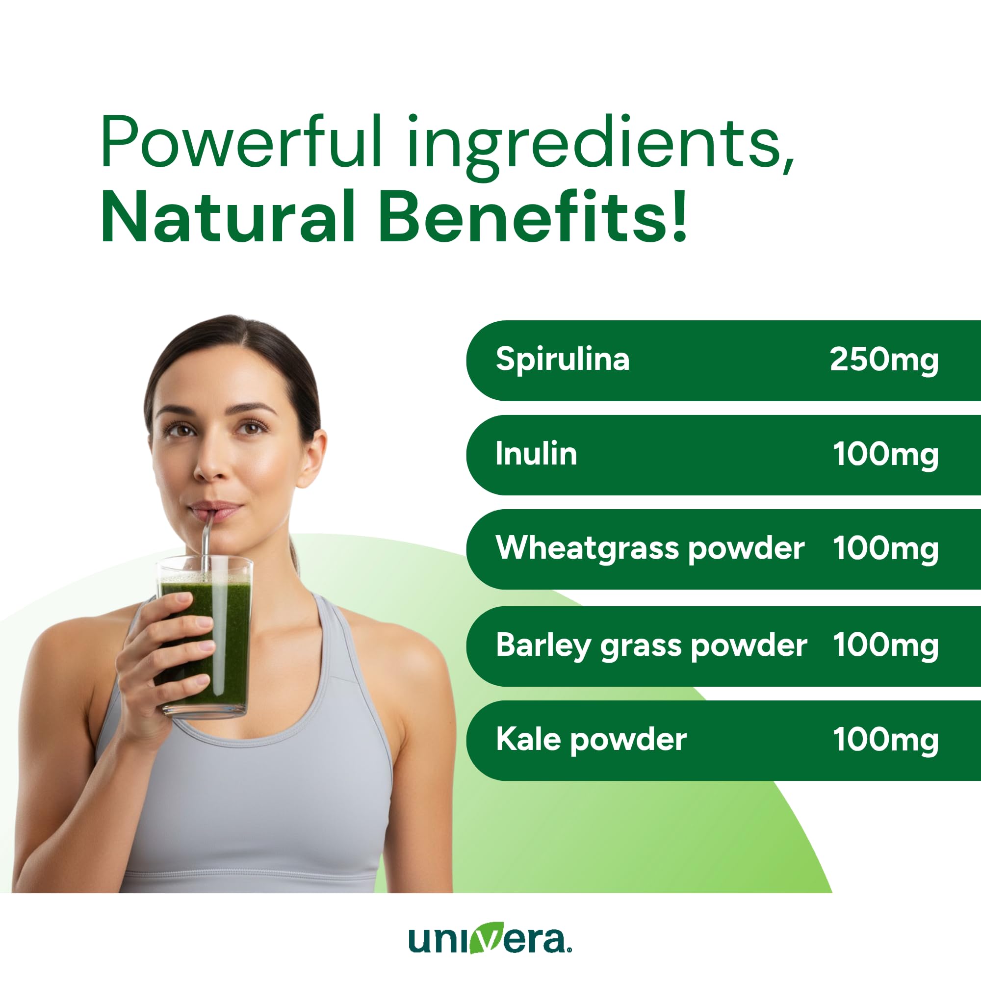 Univera MetaGreens in a glass of water