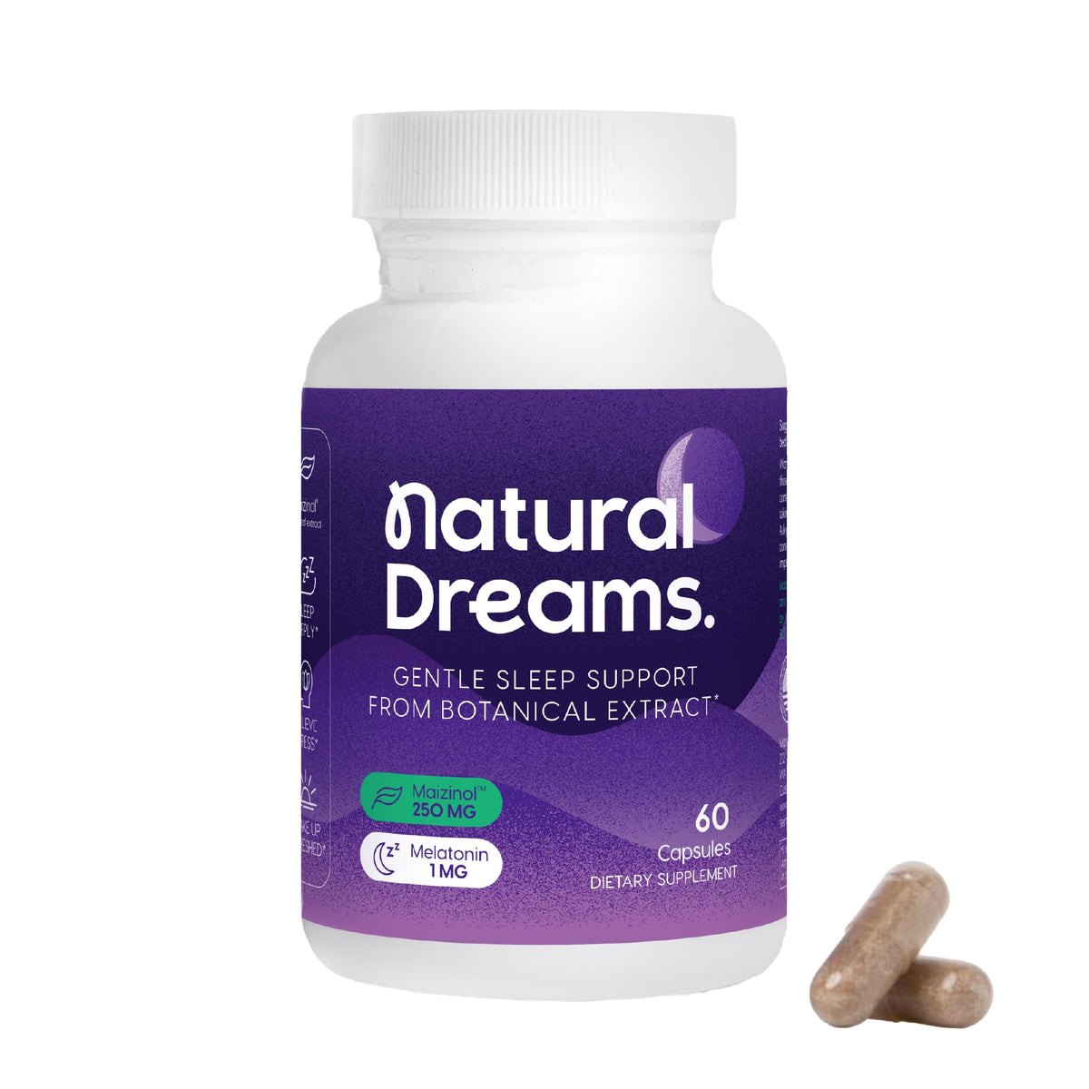 Univera Natural Dreams Melatonin Capsules 1mg bottle front view