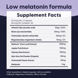 Univera Natural Dreams Melatonin Capsules 1mg bottle with a nightstand setting
