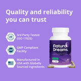 Univera Natural Dreams Melatonin Capsules 1mg side view showing label