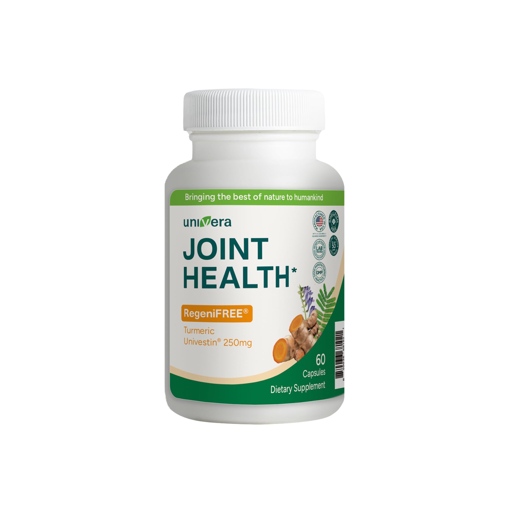 Univera RegeniFREE Joint Supplement 60 Capsules front view
