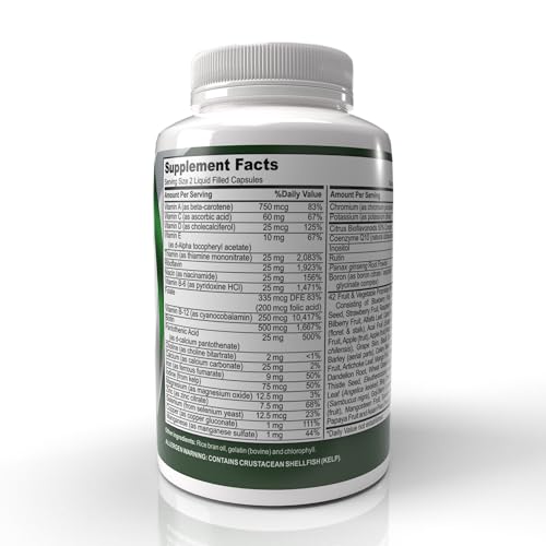 Universal Body Labs MultiVitaGel Liquid Gel Caps side view