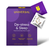 Universal U De-Stress & Deep Sleeping Supplement front view with packaging