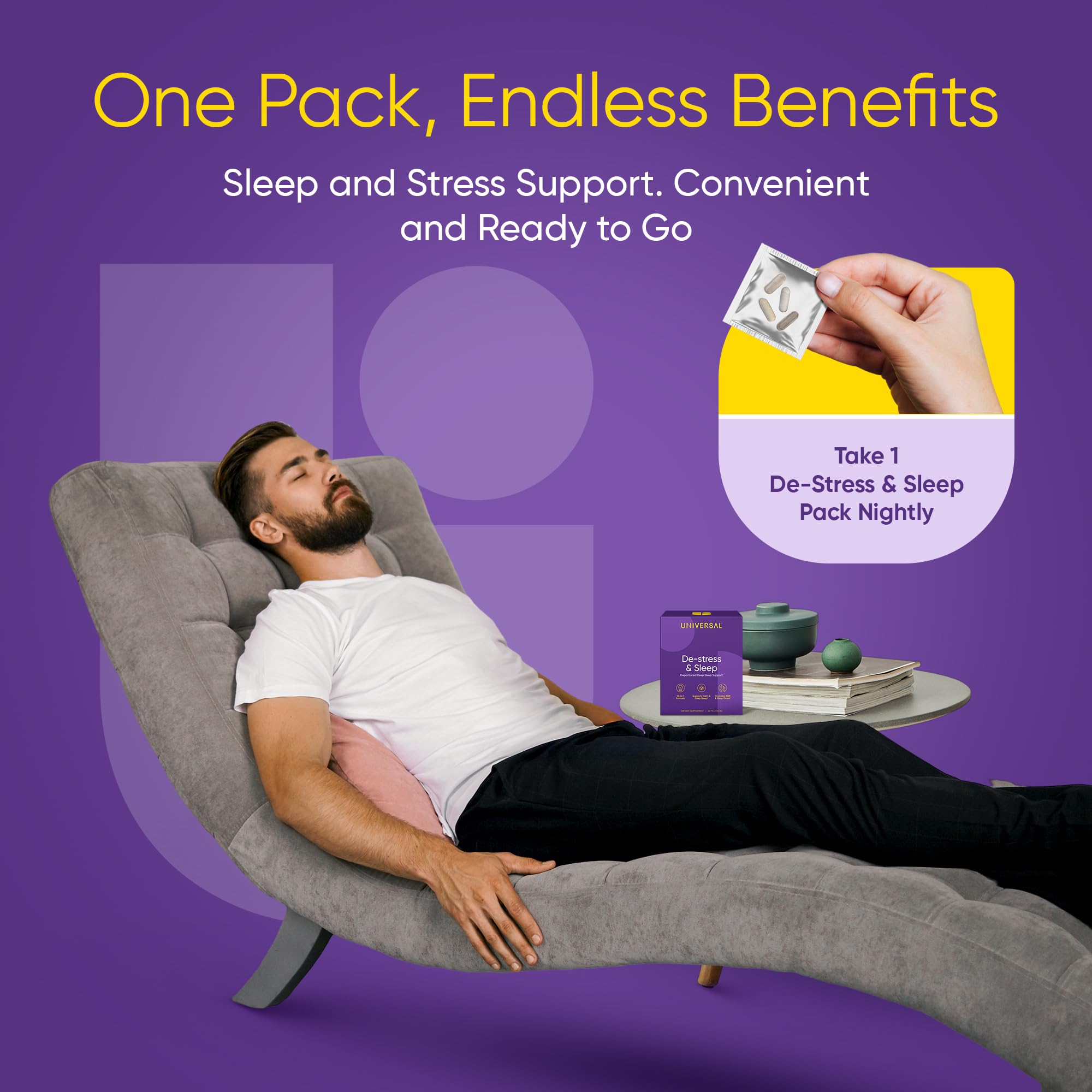 Universal U De-Stress & Deep Sleeping Supplement ingredients list