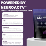 unmute Kava Kava Supplement 100g back view