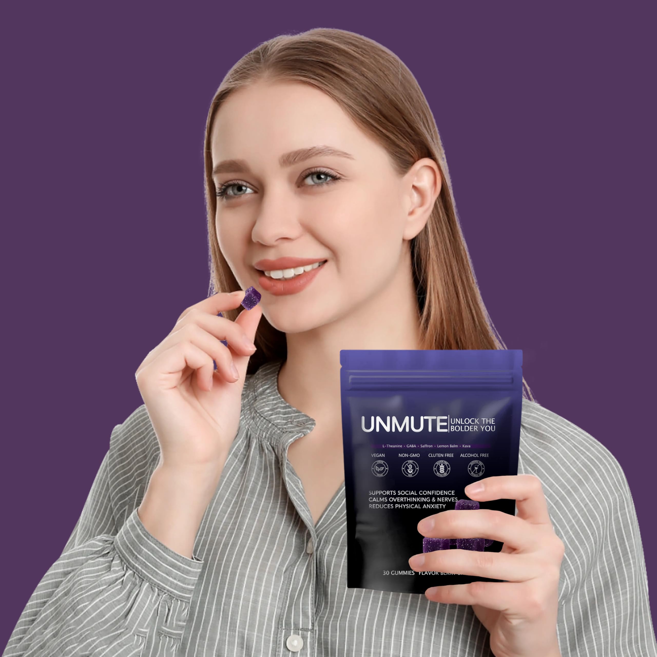 unmute Kava Kava Supplement 100g side view