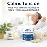 unmute Valisse Smart Relief capsules on wooden surface