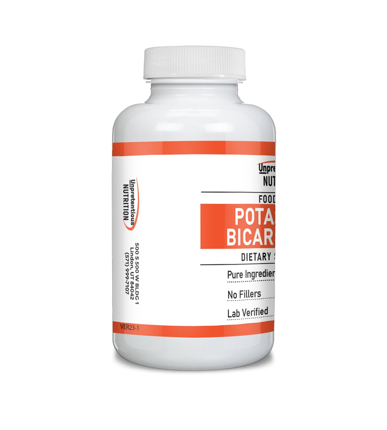 Unpretentious Potassium Bicarbonate Capsules bottle with label