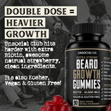 Unsocial Pomade Beard Growth Gummies with biotin ingredients listed