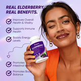 UOZXIL Organic Elderflower Blend Supplement capsules close-up
